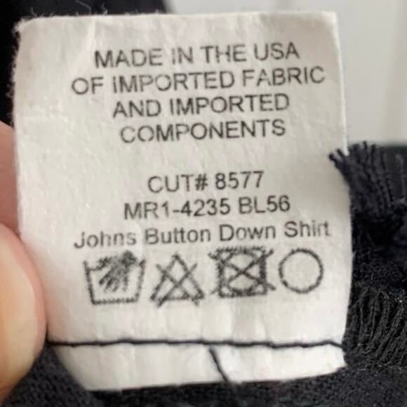 Show Me Your MuMu Shirt Top Blouse Short Sleeve John’s Button Down Black Sz XXL - Picture 9 of 9